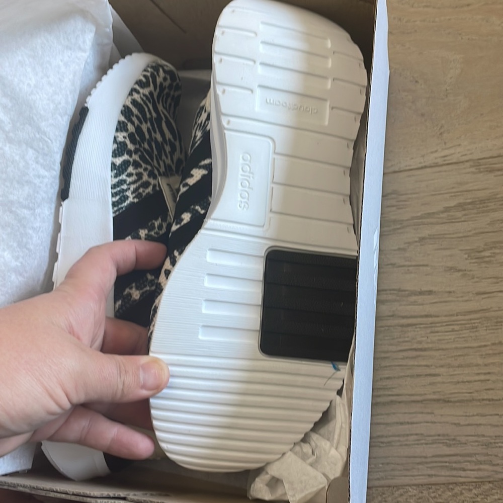 Adidas Black & Cream Leopard Racer TR21 Sneakers - Picture 8 of 8